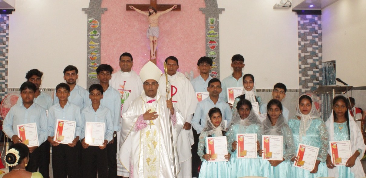 Pastoral Visit of the Bishop at Sacred Heart Church, Karikal, Bhatkal